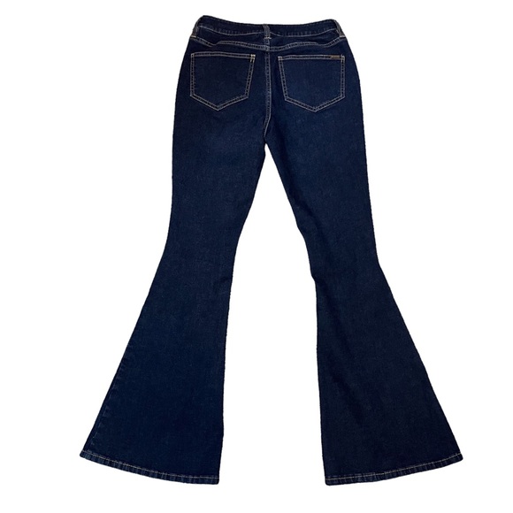 G.I.L.I Dark Wash Super Flare Denim Stretch Jeans Size 0 NWOT - Picture 12 of 13